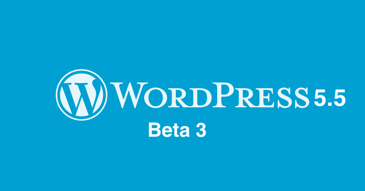 WordPress 5.5 Beta 3